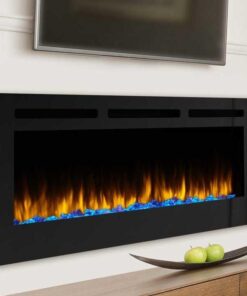 SimpliFire Allusion 48 Inch Wall Mounted Electric Fireplace - SF-ALL48-BK